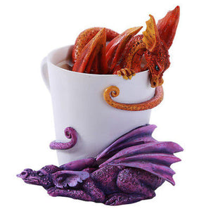 Amy Brown Double Dragon Red Purple Tea Coffee Cup Wake Up Dragons 2016