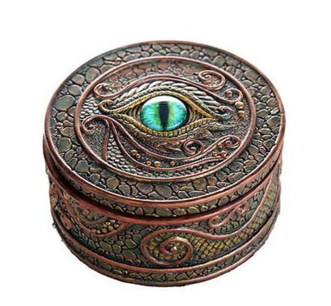 The Eye of the Dragon Mystical Trinket Box Fantasy Dragon Collection 3.75 Dia.