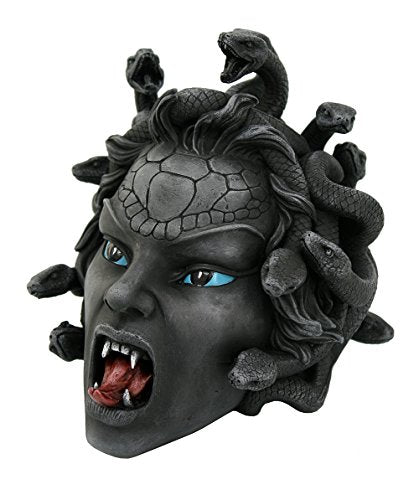 The Head of Medusa Collectible Figurine in Stone Finish 8 Inch Tall