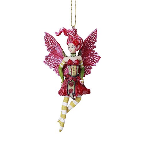 Poinsettia Fairy Hanging Ornament Amy Brown Holiday Collection Christmas Tree Hanging Ornaments 4 inch