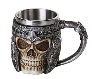 Medieval Viking Warrior Helmet Skull Mug Gothic Tankard 11oz Beer Mug Drinking Vessel