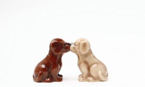 Pacific Giftware Labrador Puppies Magnetic Salt and Pepper Shakers Set, Blond/Chocolate