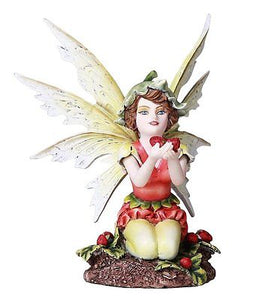 Adorable Strawberry Fairy Fantasy Fairy Collectible 4.75 Inches