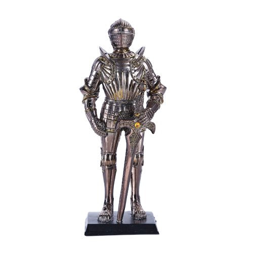 7" Tall Medieval Knight Statue Figurine Suit of Armor with Stand