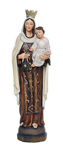 Our Lady of Mount Carmel Catholic Religous Figurine Sculpture 12 Inch