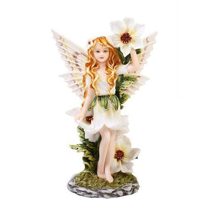 Meadowland Fairy White Lilac Young Damsel Middle Earth Tribal Figurine Sculpture