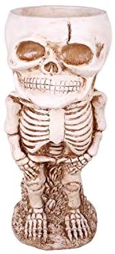 Funny Skeleton Candy Pot Bowl Holder Resin Figurine