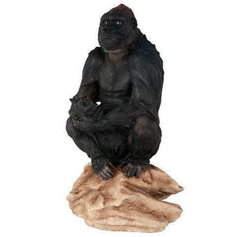 Lowland Gorilla Herbivorous Ape Wildlife Endangered Collectible Figurine Statue Decor Gift