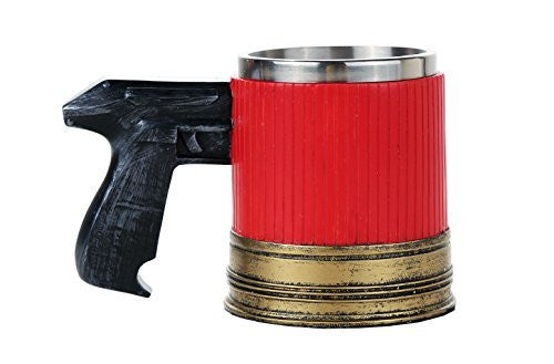 Novelty Pistol Handle with Shotgun Casing Coffee Mugs Gun Mugs Pistol Cup 11oz