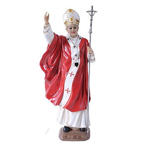 Pope John Paul II 12.5 x 5 inch Resin stone Inspirational Figurine Decoration