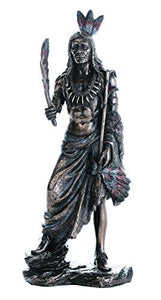 Indian Chief Holding Ceremonial Pipe Collectible Figurine Native American