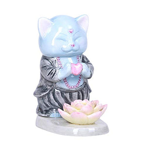 Master Meow Meditation Ceramic Incense Holder Lotus