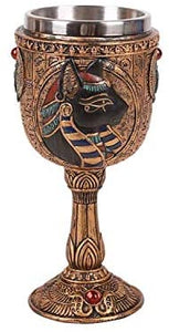 Pacific Giftware Egyptian Royalty Bastet 7oz Wine Goblet with Removable Stainless Steel Insert