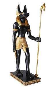 Large 20"H Anubis Egyptian God of Underworld Statue Indoor Collectible