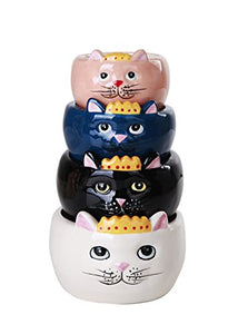 Adorable Queen Cats Nesting Measuring Cup Set of 4 Creative Functional Kitchen Decor