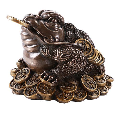 Feng Shui Chan Chu Bronze Money Frog Coin Toad Prosperity Home Decoration Gift