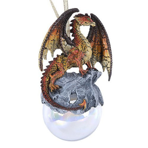 Hyperion Dragon Glass Ball Ornament by Ruth Thompson Tree Decoration Gift Decor