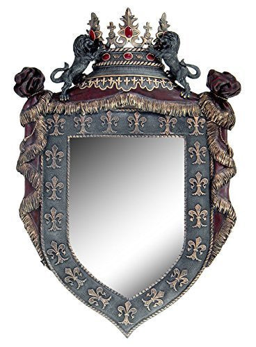 French Royalty Wall Mirror Home Decor Medieval Decor 30 Inch Tall