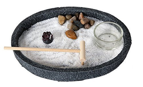 Zen Garden Enlightenment Set Meditation Use Home Office Decor Starter Kit