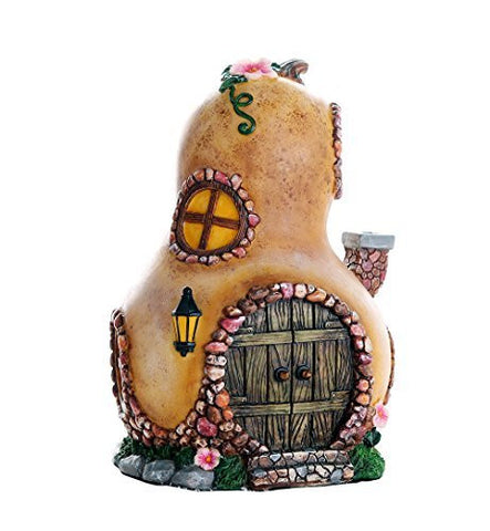 Miniature Fairy Garden of Enchantment Fairy Gourd Cottage Figurine Display 6.5 Inches