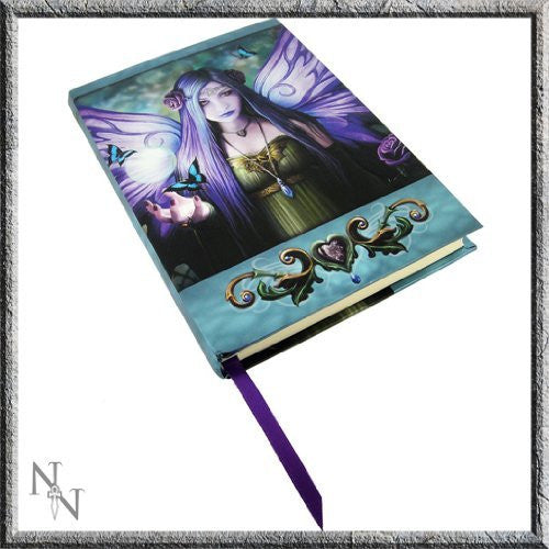 Licensed Anne Stokes Mystic Aura Purple Fairy with Pentagram Embossed Journal