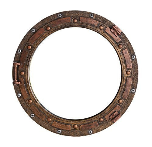 Nautical Ship Porthole Mirror Wall Decor Rust Bronze Finish Nautical Decor