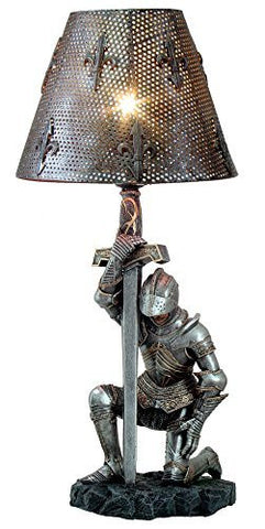 Medieval Knight of Honor Chivalry Sculptural Table Lamp 20 Inch Tall