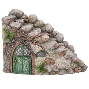 Miniature Fairy Garden of Enchantment Curved Stone Cottage Figurine Display 5 Inches