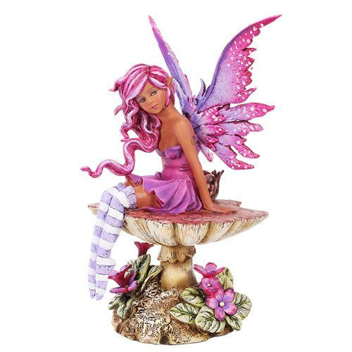 Amy Brown Licensed Magenta Fairy Statue Polyresin Figurine Home Decor