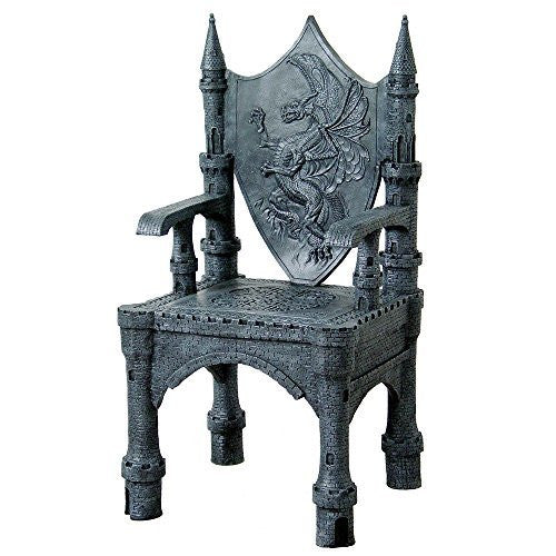 Dragon Mystical Castle Shield Throne Chair 48 Inch Tall