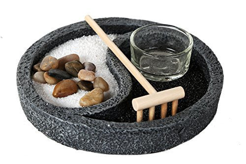 Zen Garden Ying Yang Enlightenment Set Meditation Use Home Office Decor Starter Kit