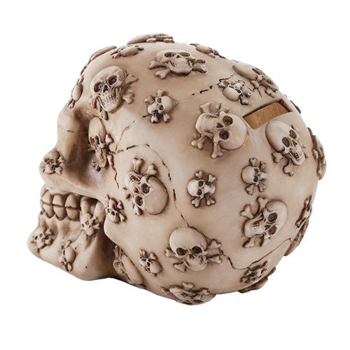 Skull Cross Bones Skull Money Bank 4.25 Inches Halloween Decor Gift