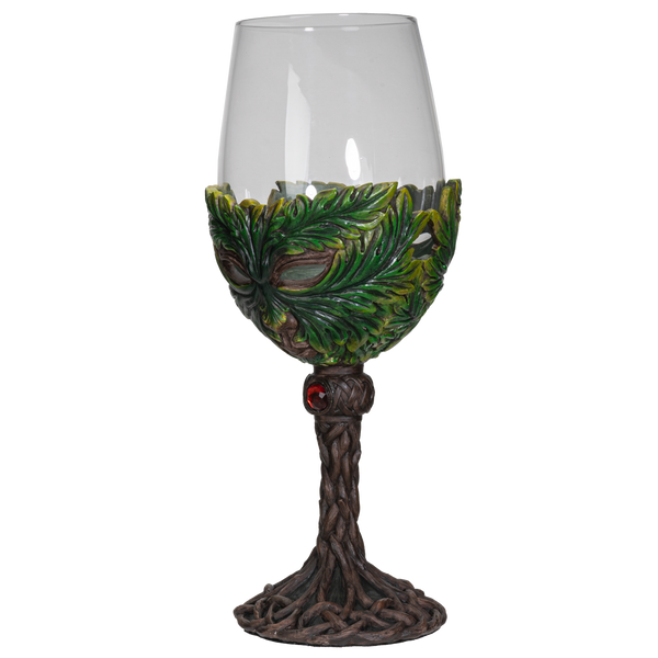 Mythical Forest Spirit Greenman Deity 16 fl oz Wine Glass Stemware Goblet Chalice Kitchen Home Decor