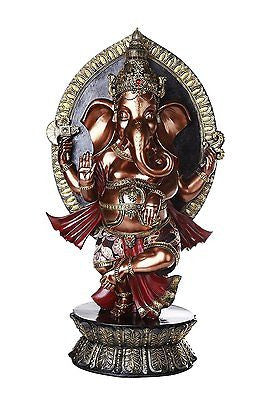 Hindu God Ganesha Elephant Headed Deity Large Statue 28.75 Inches Tall