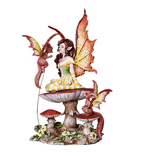 Fluttering Friends Fairy Collectible Decorative Statue by Artist Amy Brown 8H