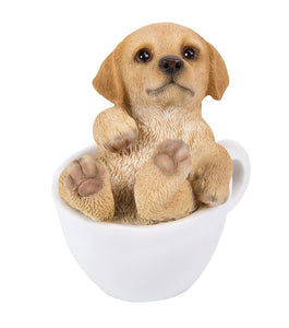 Golden Retriever Puppy Adorable Mini Teacup Pet Pals Puppy Collectible Figurine 3.25 Inches