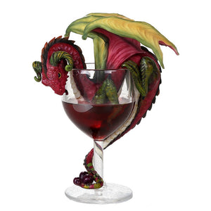 Red Sweet Wine Goblet Dragon Olive Collectible by Stanley Morrison