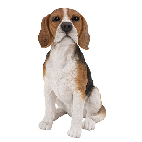 Beagle Statue Glass Eyes Life Size Dog