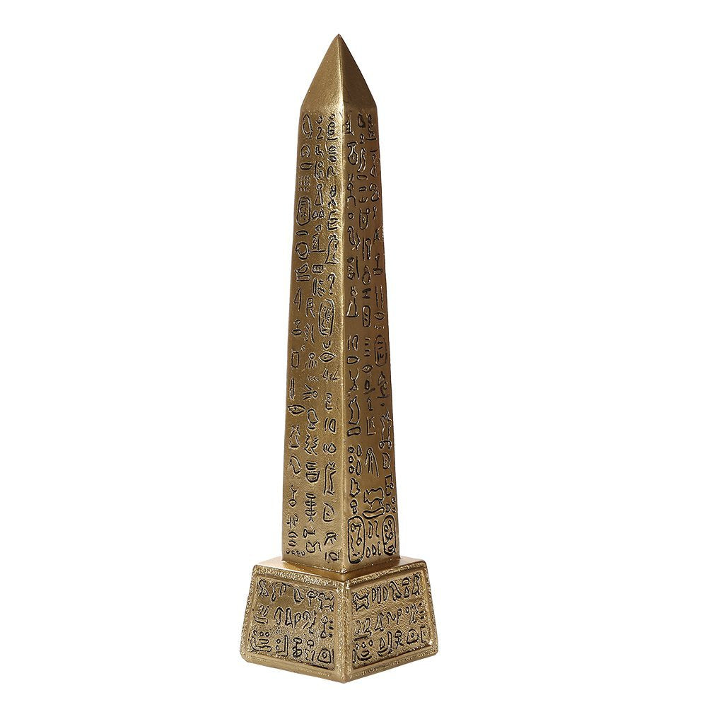 Egyptian Golden Obelisk Pillar Tekhenu Monument to Honor Ancient Egyptian Gods