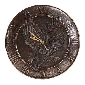 Majestic Eagle Wings of Glory American Bald Eagle Bronze Finish Wall Clock 12 Inch