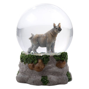 Rhinoceros Endangered Glitter Water Globe Collectible Water Ball Rhino