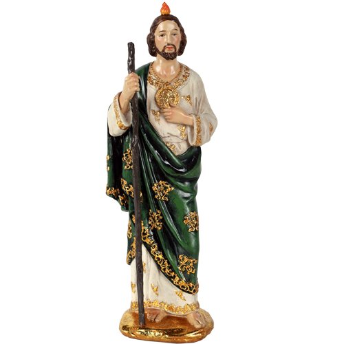 St Jude Thaddeus Gold Accent Sacred Religious Figurine Collectible 12 Inch