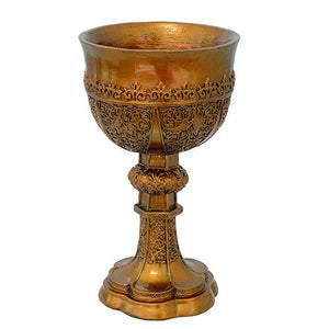 Medieval Times King Arthur's Golden Chalice Decorative Scupture 9 Inch Tall