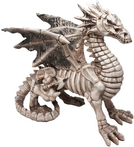Pacific Giftware Exclusive Gothic Skeleton Winged Dragon Sculpture Statue Ghost Alchemy Fantasy Halloween Figurine