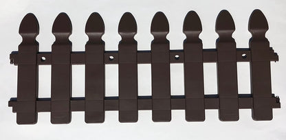 Pacific Giftware Solar Powered Rechargeable Plastic Garden Border Fence Panel Set of 4