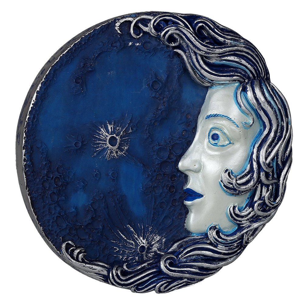 Moon Goddess Luna Night Sky Round Wall Plaque by Oberon Zell
