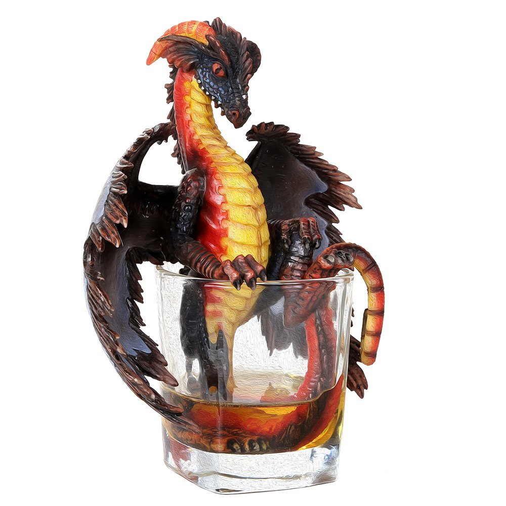 Rum Shot Glass Dragon Collectible by Stanley Morrison