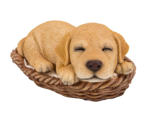 Labrador Puppy in Wicker Basket Pet Pals Collectible Dog Figurine