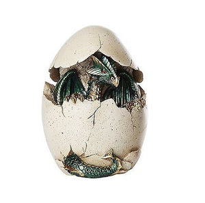 Dragon Hatchling Emerging From Egg with LED Light Collectible 6H