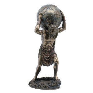 PTC 11.75 Inch Man with Atlas Globe Shrugged Resin Statue Figurine